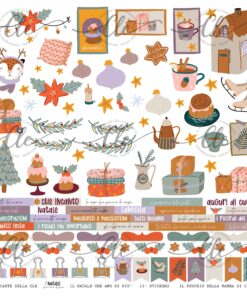 IL NEGOZIO DELLA MAMMA DI CLE - GLI ABBELLIMENTI DELLA CLE - COLLEZIONE IL NATALE CHE AMO DI PIÙ - FOGLIO 12X12 DI STICKERS