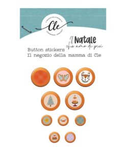IL NEGOZIO DELLA MAMMA DI CLE - GLI ABBELLIMENTI DELLA CLE - COLLEZIONE IL NATALE CHE AMO DI PIÙ - CONFEZIONE DI BUTTONS IN LEGNO