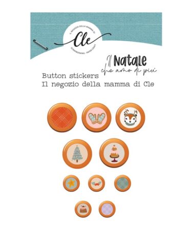 IL NEGOZIO DELLA MAMMA DI CLE - GLI ABBELLIMENTI DELLA CLE - COLLEZIONE IL NATALE CHE AMO DI PIÙ - CONFEZIONE DI BUTTONS IN LEGNO