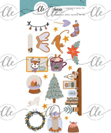 IL NEGOZIO DELLA MAMMA DI CLE - GLI ABBELLIMENTI DELLA CLE - COLLEZIONE IL NATALE CHE AMO DI PIÙ - CONFEZIONE DI CHIPBOARD