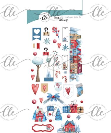 IL NEGOZIO DELLA MAMMA DI CLE - GLI ABBELLIMENTI DELLA CLE - COLLEZIONE HOME FOR THE HOLIDAYS – MY 12 TALES OF 2021 –DICEMBRE - CHIPBOARD