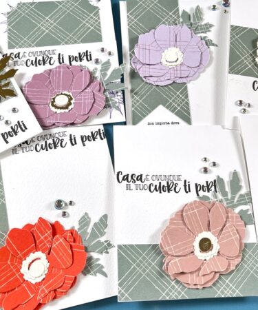 CARD AL VOLO CON L'ANEMONE DI HONEY BEE - PRODOTTO CONTENITORE