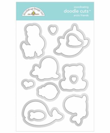 Doodlebug Design LET IT SNOW collection arctic friends doodle CUTS fustella