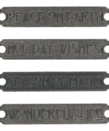 Idea-Ology PLACCHETTE IN METALLO  4 pezzi