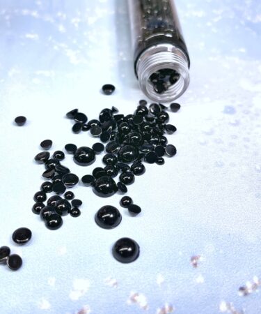 IL NEGOZIO DELLA MAMMA DI CLE-  GLI ABBELLIMENTI DELLA CLE - SEMI SFERE IN RESINA NERE