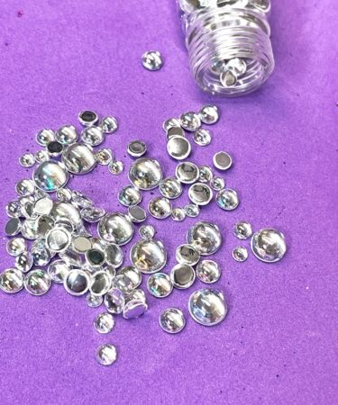 IL NEGOZIO DELLA MAMMA DI CLE-  GLI ABBELLIMENTI DELLA CLE - SEMI SFERE IN RESINA TRASPARENTI TRASLUCIDE