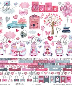 IL NEGOZIO DELLA MAMMA DI CLE -GLI ABBELLIMENTI DELLA CLE - COLLEZIONE TRA ME E TE - FOGLIO 12X12 DI STICKERS