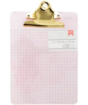 American Crafts Mini Clipboard 5"X7"-Vintage Ledger