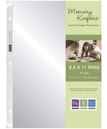 We R Ring Photo Sleeves 8.5"X11" 10 page protectors  tasca unica  A4