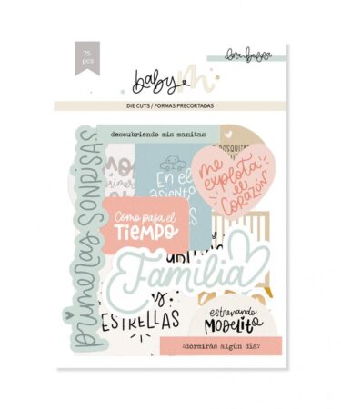 LORA BAILORA - Die cuts lettering con foil BABY M
