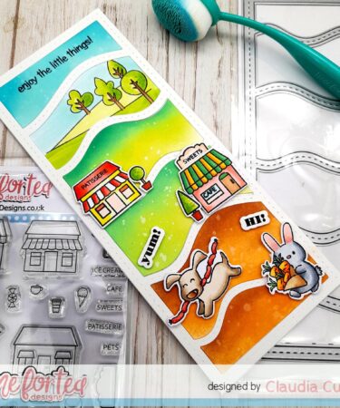 Alternative view of Time For Tea Designs Stitched Slopes Slimline Metal Dies