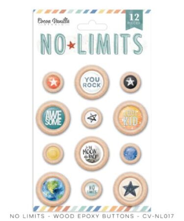 COCOA VANILLA- COLLEZIONE NO LIMITS - WOOD EPOXY BUTTONS