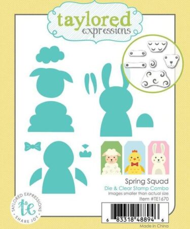 TAYLORED EXPRESSIONS -SPRING SQUAD DIE & CLEAR STAMP COMBO