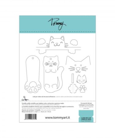 TOMMY ART - fustella – I love my cat Cards & Tags