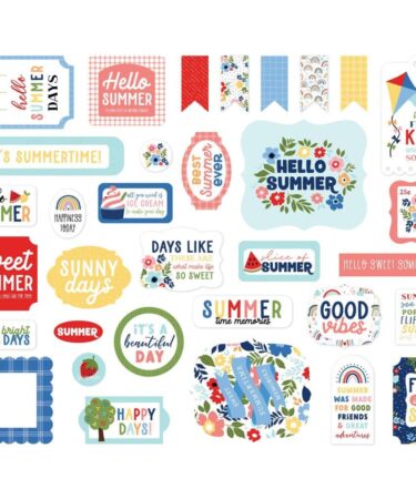 Alternative view of Echo Park Cardstock Ephemera 33/Pkg  - Icons, My Favorite Summer