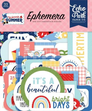 Echo Park Cardstock Ephemera 33/Pkg  - Icons, My Favorite Summer