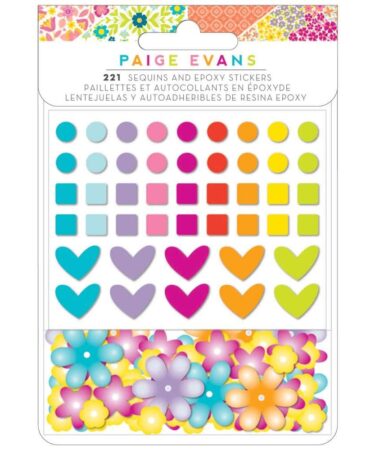 Paige Evans Splendid Stickers 221/Pkg - Sequin & Epoxy