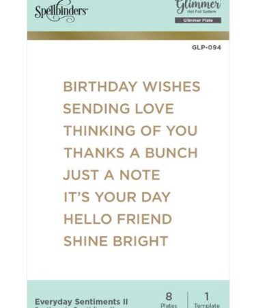 Spellbinders Everyday Sentiments II Hot Foil Plate