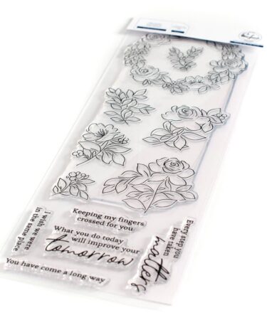 PINKFRESH STUDIO - Rainbow Floral Washi stamp