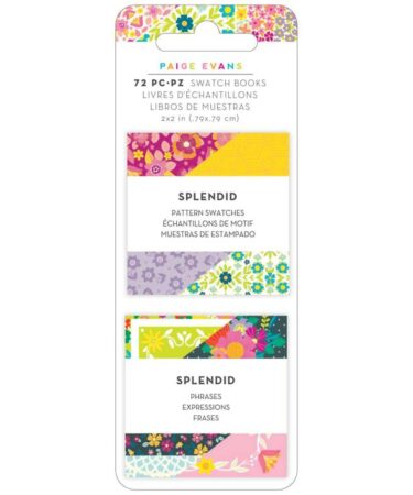 Paige Evans Splendid Mini Swatch Books 2"X2" 72/PkgPattern & Phrase, 36 Sheets Each