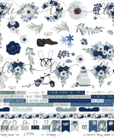 IL NEGOZIO DELLA MAMMA DI CLE -GLI ABBELLIMENTI DELLA CLE – COLLEZIONE IL NOSTRO GIORNO - FOGLIO 12X12 DI  STICKERS