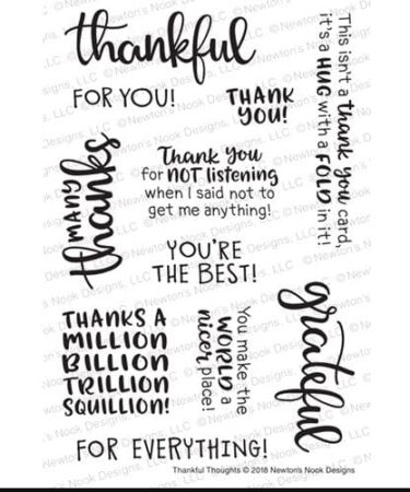 NEWTON'S NOOK- set di timbri THANKFUL THOUGHTS