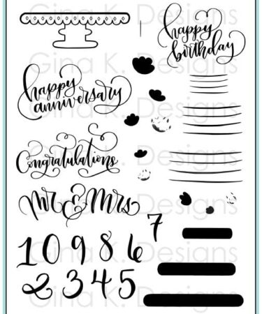 GINA K - set di timbri in silicone - CAKE TOPPERS