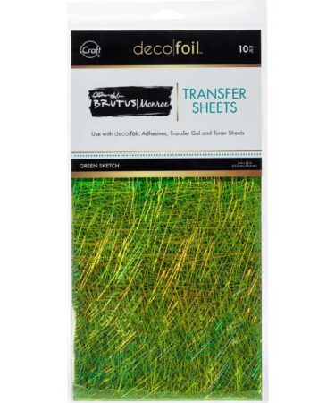 ICRAFT - DECO FOIL TRANSFER SHEETS- GREEN SKETCH