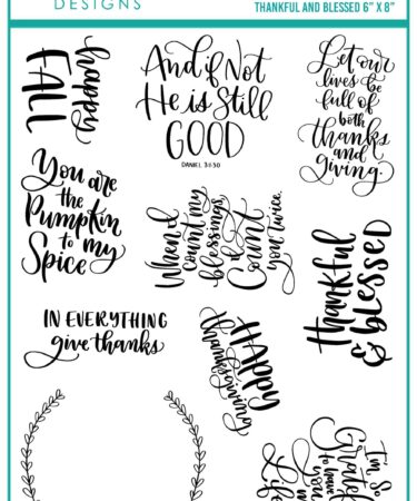 GINA K - set di timbri in silicone - THANKFUL & BLESSED