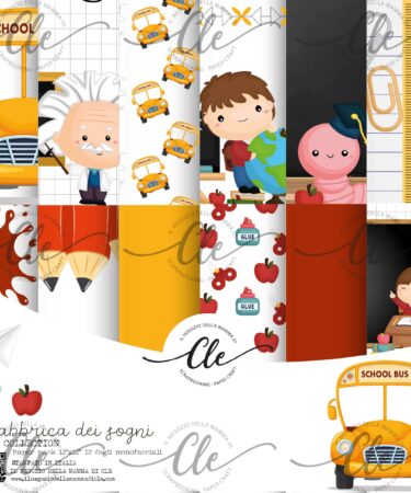 IL NEGOZIO DELLA MAMMA DI CLE -LE CARTE DELLA CLE - COLLEZIONE LA FABBRICA DEI SOGNI -  PAPER PACK 12X12