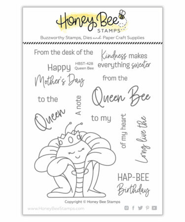 HONEY BEE - SET DI TIMBRI 4x5 - QUEEN BEE