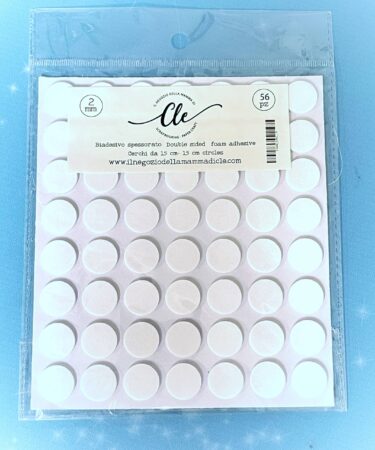 IL NEGOZIO DELLA MAMMA DI CLE - BIADESIVO SPESSORATO-CERCHI 1,5 CM- 56 PZ