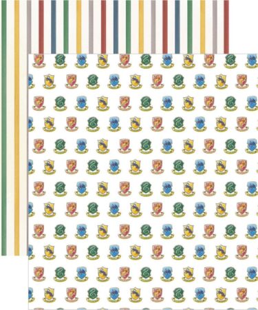 Paper House Harry Potter Double-Sided Cardstock 12"X12" - Harry Potter Watercolor House Crests