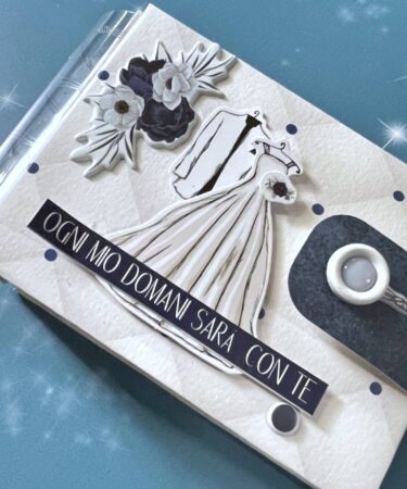 MINI ALBUM IL NOSTRO GIORNO - FUSTELLA PELLICOLA LA COPPIA CREATIVA - PRODOTTO CONTENITORE