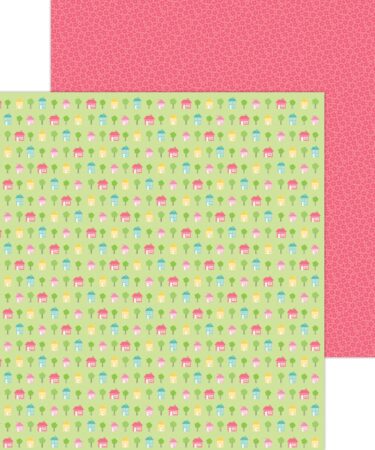 DOODLEBUG - COLLEZIONE MY HAPPY PLACE - The Neighborhood Double-Sided Cardstock