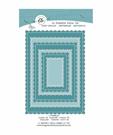 IL NEGOZIO DELLA MAMMA DI CLE- LE FUSTELLE DELLA CLE -BASIC SCALLOP RECTANGLES - RETTANGOLI