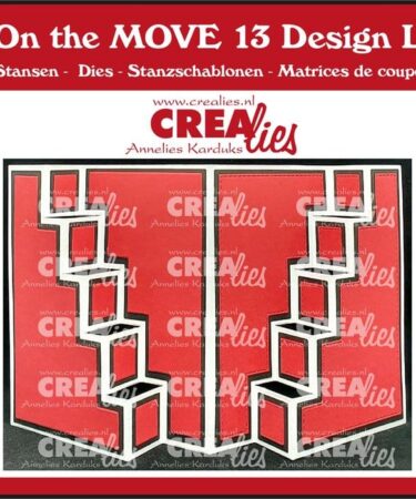 Crealies • On The Move Dies Design L Stair Step Card 2X5 Steps