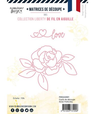 Florilèges Design - Set di fustelle ROSE PIERCING