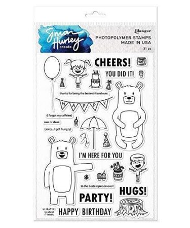 RANGER - SIMON HURLEY - set di timbri in silicone BESTEST FRIENDS