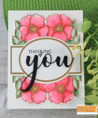 Alternative view of GINA K - set di timbri in silicone FABULOUS ROSE FRAME