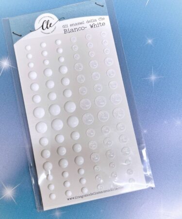 IL NEGOZIO DELLA MAMMA DI CLE -GLI ABBELLIMENTI DELLA CLE - BASICS- ENAMEL DOTS BIANCHI-WHITE