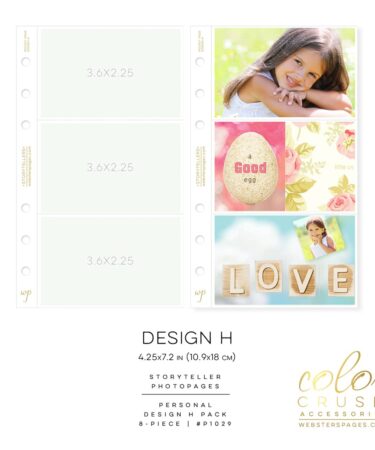 WEBSTER'S PAGES - 8 Planner pockets 4.25X7,2" (10,9X18 CM)