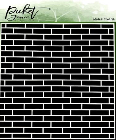 Picket Fence Studios English Brick Wall 6x6 Inch Stencil