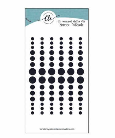 IL NEGOZIO DELLA MAMMA DI CLE -GLI ABBELLIMENTI DELLA CLE - BASICS- ENAMEL DOTS NERI-BLACK