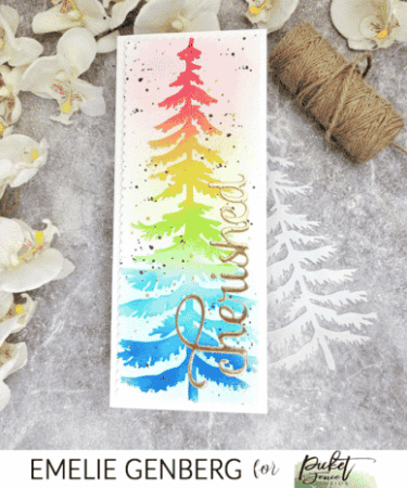 Alternative view of Picket Fence Studios -Slim Line Tall Christmas Tree 4x10 Inch Stencil