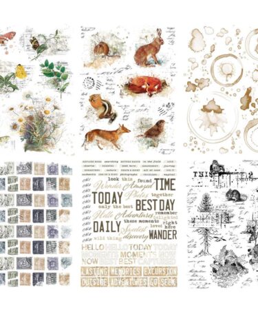 Alternative view of 49 And Market - Collezione Curators Essential - Confezione di 6 fogli 6x8" di Rub-Ons