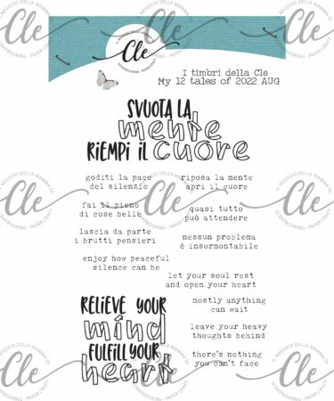 IL NEGOZIO DELLA MAMMA DI CLE - I TIMBRI DELLA CLE – MY 12 TALES OF 2022- AGOSTO