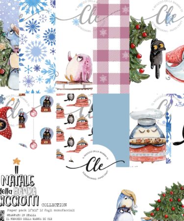 IL NEGOZIO DELLA MAMMA DI CLE - LE CARTE DELLA CLE - IL NATALE DELLA BANDA CICCIOTTI- PAPER PACK 12X12
