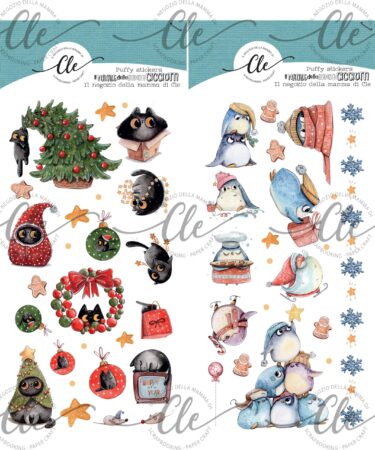 IL NEGOZIO DELLA MAMMA DI CLE - GLI ABBELLIMENTI DELLA CLE - IL NATALE DELLA BANDA CICCIOTTI - PUFFY STICKERS