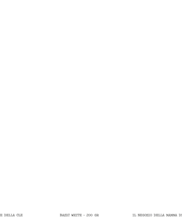 IL NEGOZIO DELLA MAMMA DI CLE -LE CARTE DELLA CLE  -  BASIC BIANCO WHITE 200 GR